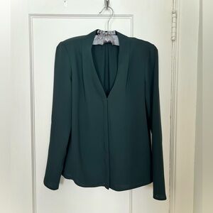 Babaton Green Long Sleeve Blouse